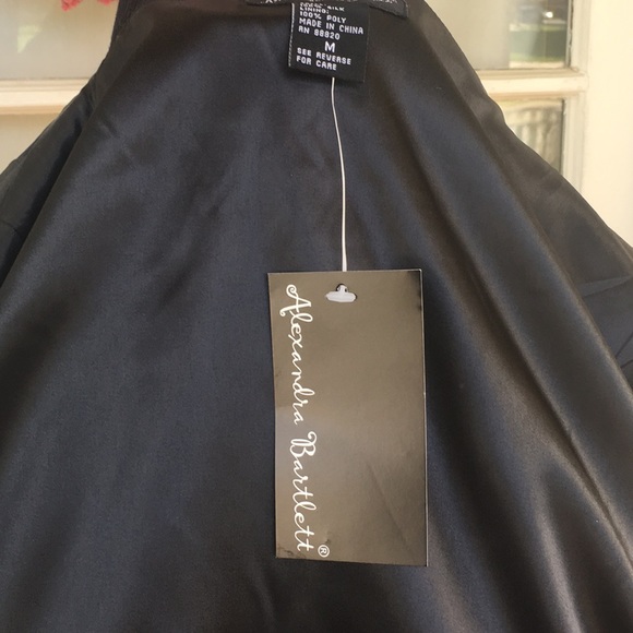 Satin bomber jacket M black NWT - Picture 3 of 3